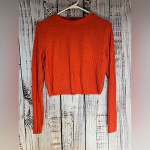 Vibrant Orange Long Sleeve Top